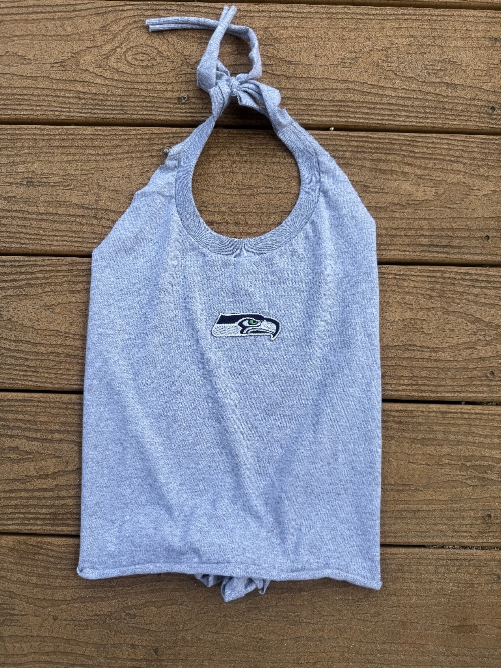 Seattle Seahawks Vintage Gray Reworked Halter Top One size